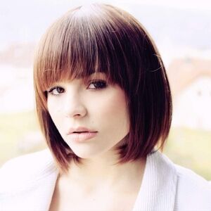 Women's Brown Bob Wig with Bangs